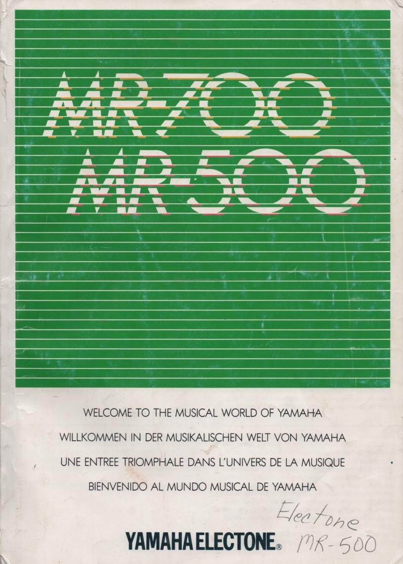 MR-500 MR-700 Keyboard Owners Manual French Version