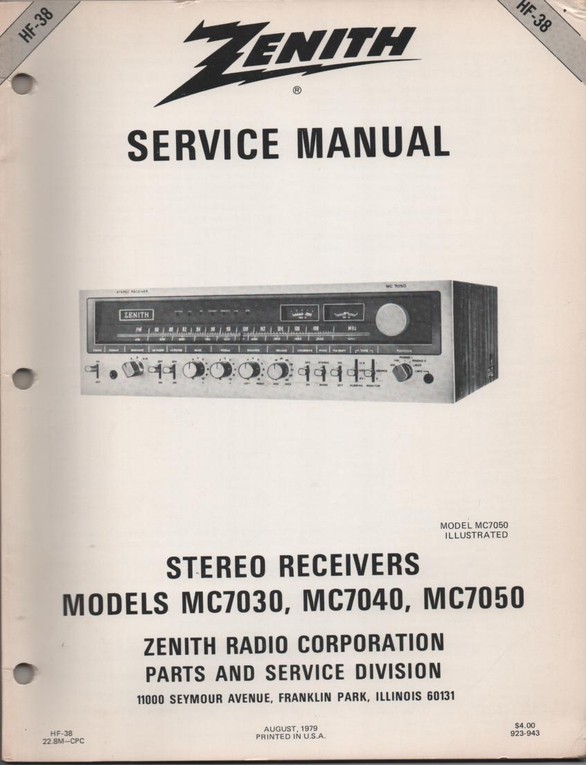 MC7030 MC7040 MC7050 Stereo System Service Manual HF38