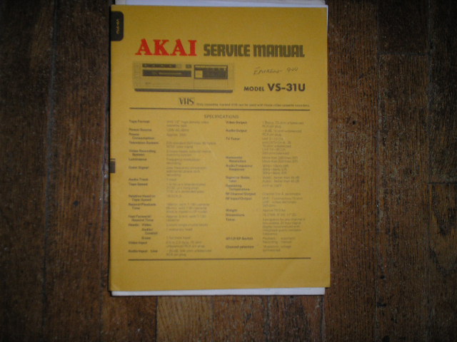 VS-31U  VHS VCR Service Manual 