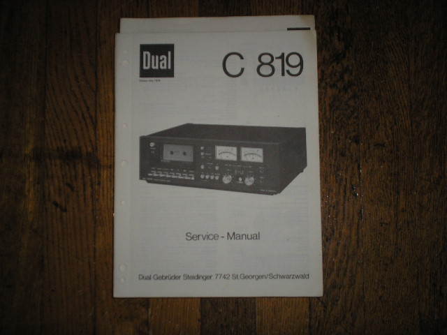 C819 Cassette Deck Service Manual