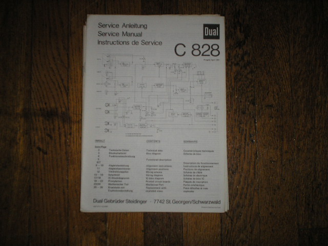 C828 Cassette Deck Service Manual