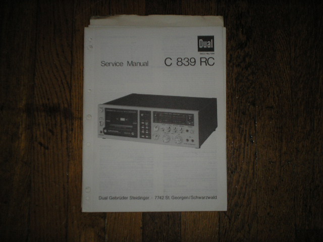 C839RC Cassette Deck Service Manual