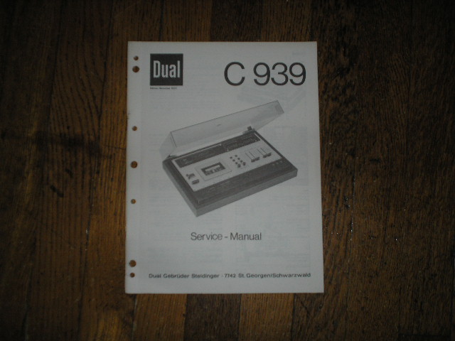 C939 Cassette Deck Service Manual