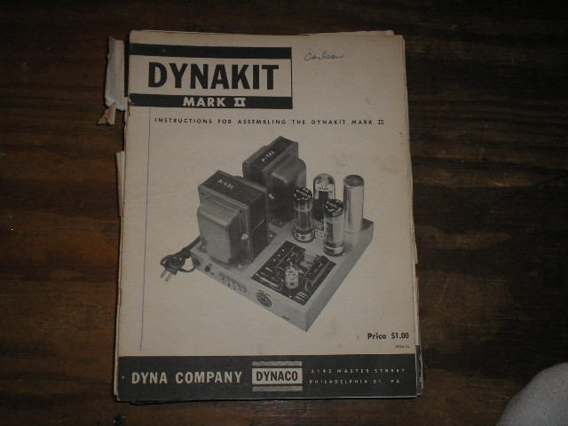 MARK 2 II Pre-Amplifier Assembly Manual. Serial on the manual is  
Serial no. 2514803.. contains a schematic, parts list, and the assembly instructions