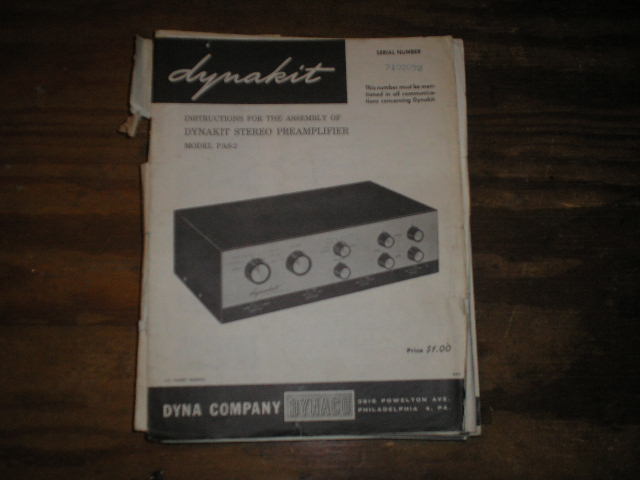 PAS-2 Pre-Amplifier Assembly Manual.. This manual contains a schematic,parts list, and the assembly instructions..