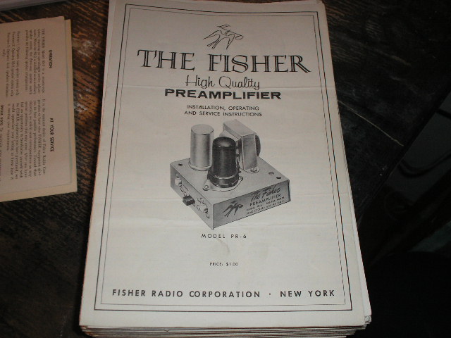 PR-6 PRE-AMPLIFIER  Installation Operating and Service Instruction Manual