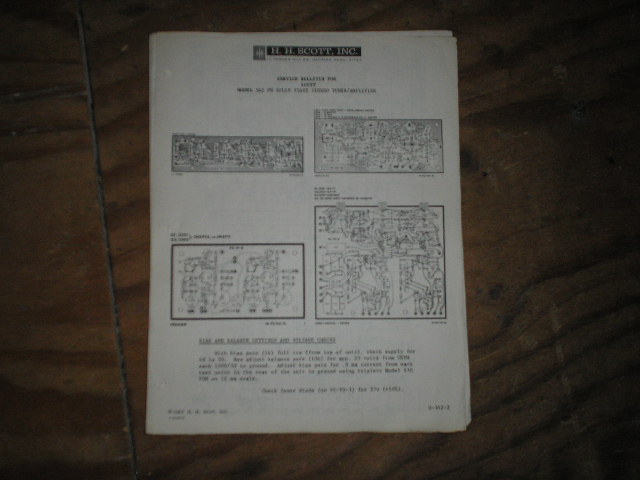 342 Tuner Amplifier Service Manual.. Schematic is dated September 28th 1963