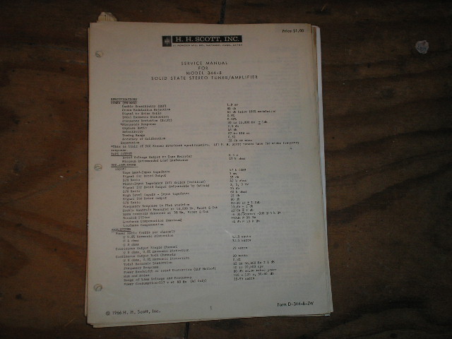 344-B Tuner Amplifier Service Manual 2 .