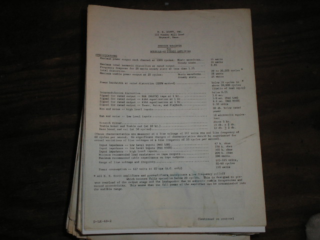 LK-48 Stereo Amplifier Service Manual.. Schematic is dated July 19th 1961