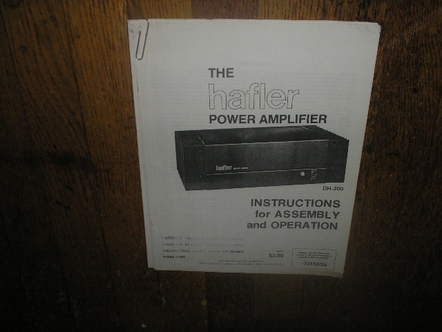 DH-200 Power Amplifier Service Assembly Manual