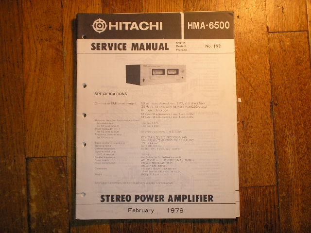 HMA-6500 Stereo Power Amplifier Service Manual