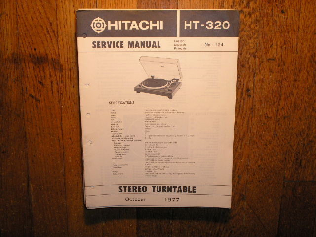 HT-320 Belt Drive Turntable Service Manual