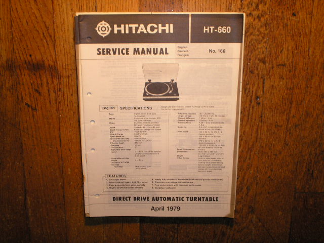 HT-660 Direct Drive Turntable Service Manual....