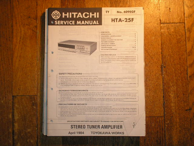 HTA-25F Stereo Tuner Amplifier Service Manual