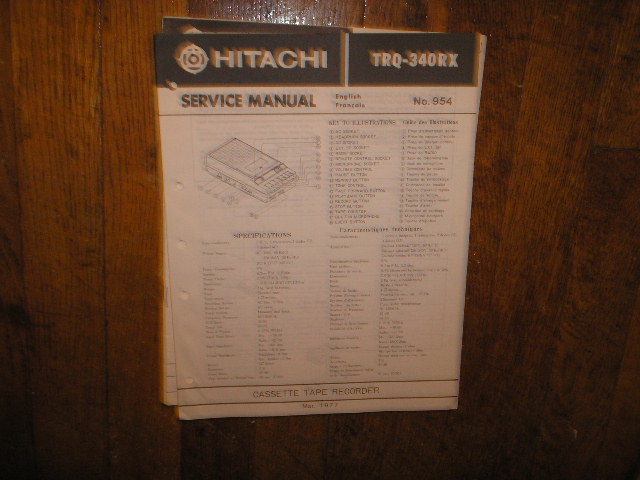 TRQ-340RX Cassette Tape Recorder Service Manual