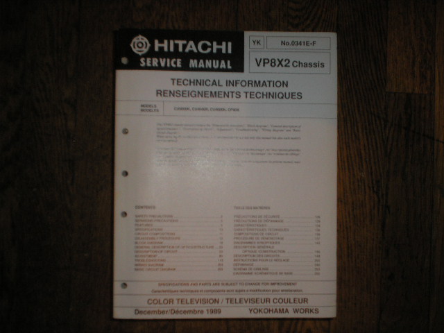 VP8X2 Chassis Projection TV Service Manual   290 Page Service Manual