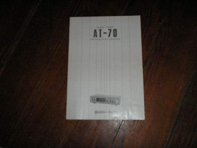 AT-70 Audio Timer Owners Manual
