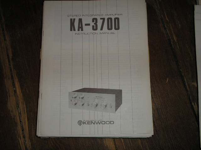 KA-3700 Amplifier Instuction Manual