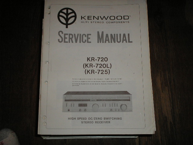 KR-720 KR-720L KR-725 Receiver Service Manual