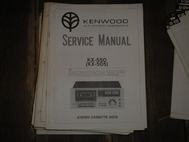 KX-550 KX-505 Cassette Deck Service Manual. Need KX-603 KX-630 Manual for the Complete set.