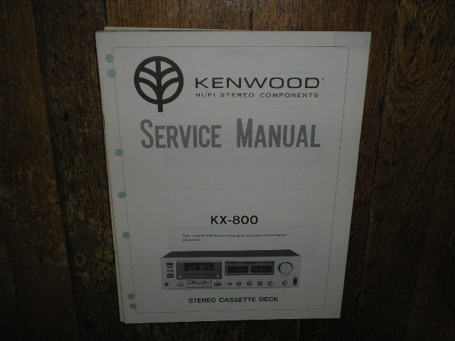 KX-800 Cassette Deck Service Manual..Must have KX-500 Manual for Mechanism alignments