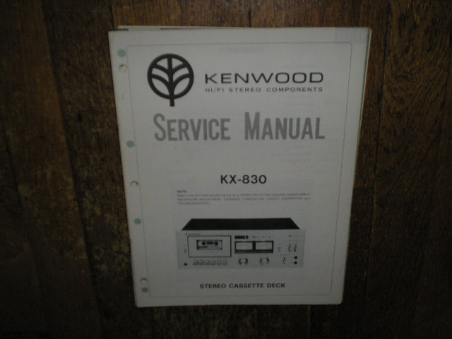 KX-830 Cassette Deck Service Manual. Need the KX-1030 .. KX-1030 Manual needed for Mechanismand Disassembly,and circuit description of this unit..