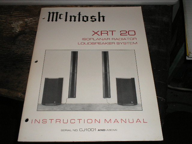 XRT20  Loudspeaker Service Manual for Serial Number CJ1001 and above..