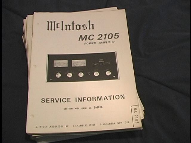 MC 2105 Power Amplifier Service Manual for Serial No.10M01