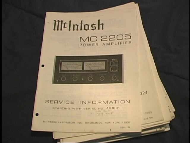 MC 2205 Power Amplifier Service Manual for Serial No. AX1001 and Up.