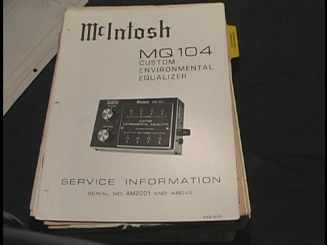 MQ104 Enviromental Equalizer Service Manual Starting With Serial # AM2001 and up.