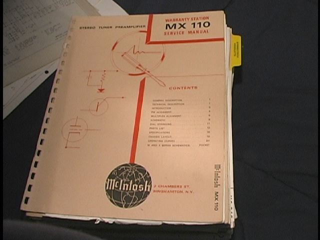 MX-110 Tuner Pre-Amplifier Service Manual