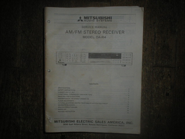 DA-R4 Receiver Service Manual