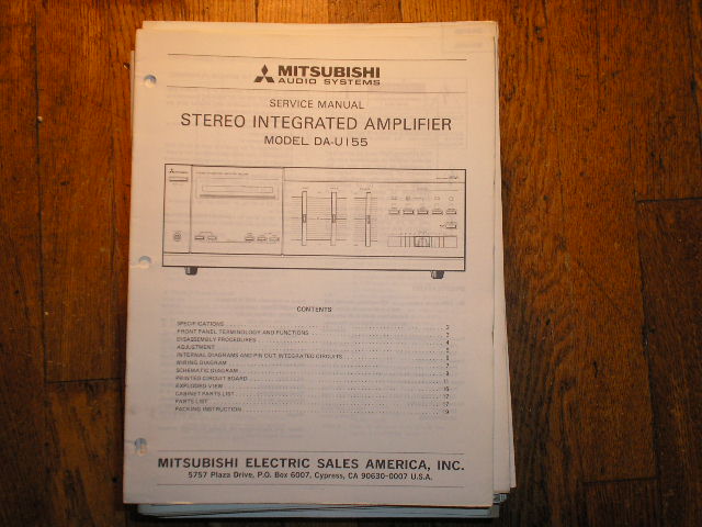 DA-U155 Amplifier Service Manual