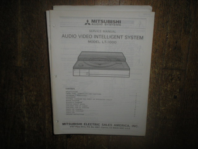 LT-1000 Turntable Service Manual

SM6003
