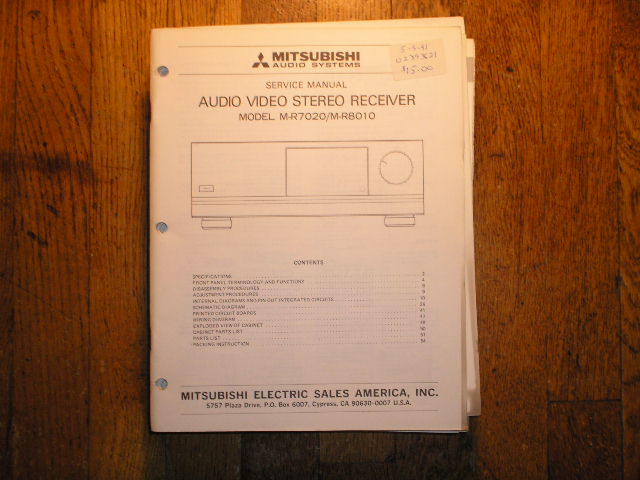 M-R7020 M-R8010 Audio Video Receiver Service Manual