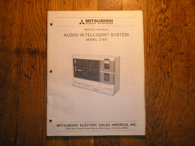 Z-40 INTELLIGENT AUDIO COMPONENT SYSTEM Service Manual

SM-3031
