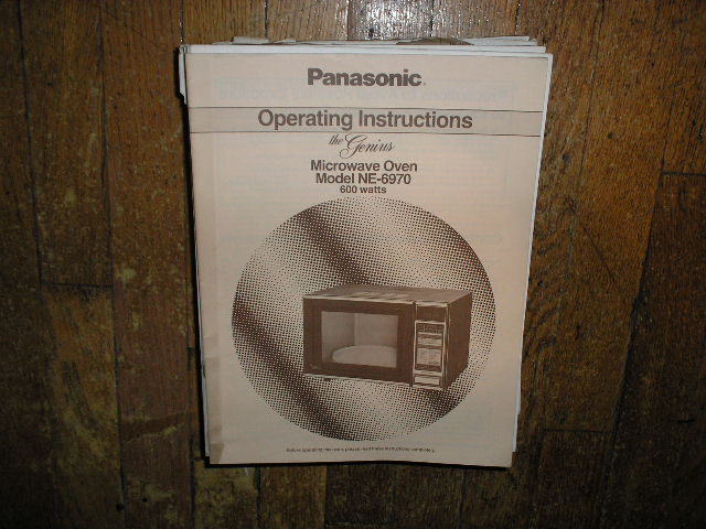 NE-6970 Microwave Oven Operating Instruction Manual