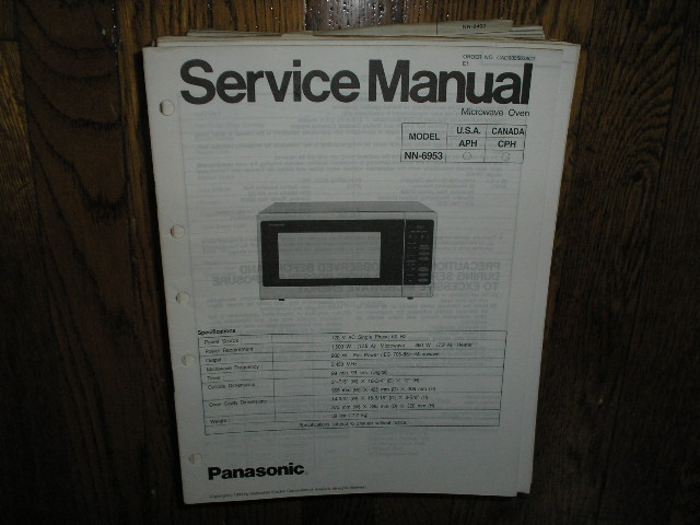 NN-6953 Microwave Oven Service Manual