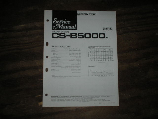 CS-B5000D Speaker System Service Manual ARP-616