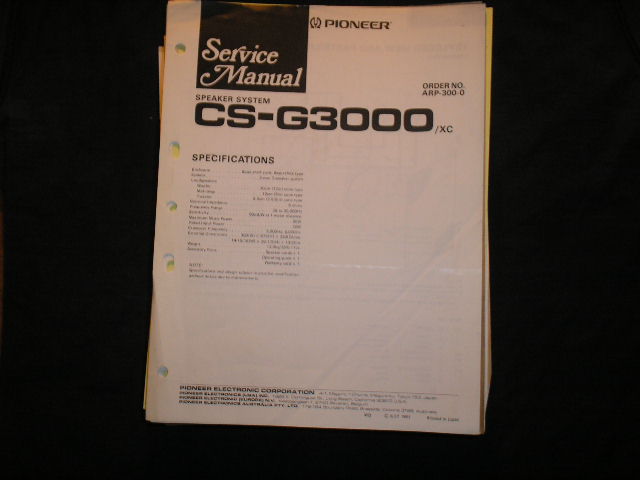 CS-G3000 Speaker System Service Manual ARP-300