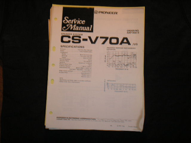 CS-V70 Speaker System Service Manual ARP-856