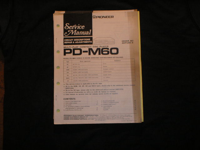 PD-M60 CD Player Service Manual