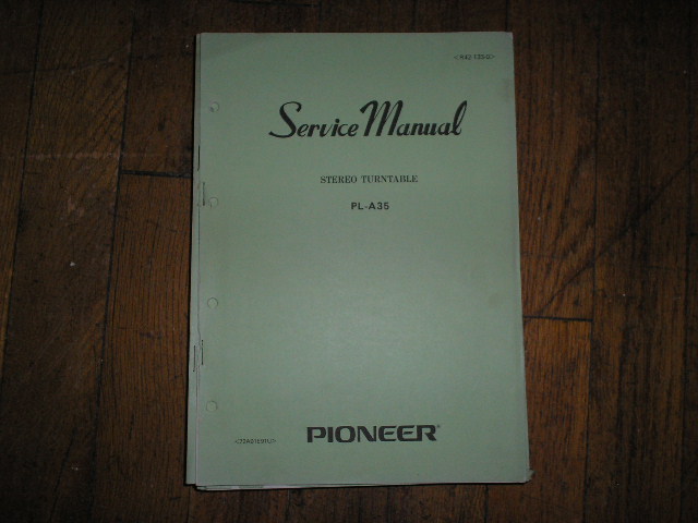 PL-A35 Turntable Service Manual  R42-133-0