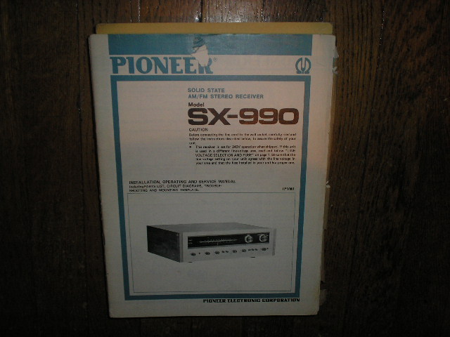 SX-990 FVW Receiver Service Manual
