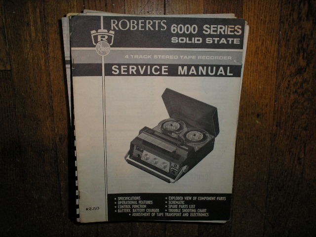 6000 4-Track Stereo Reel to Reel Tape Deck Service Manual