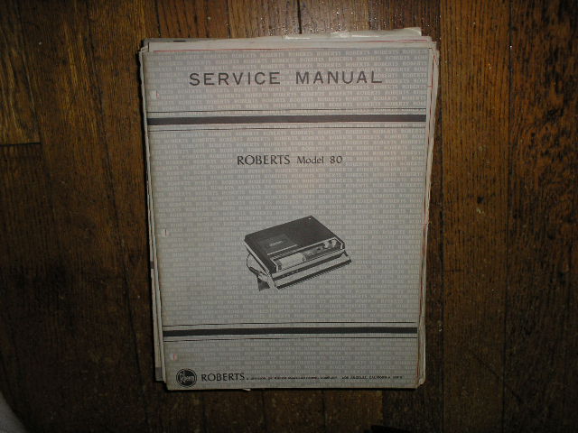 80 Stereo Cassette Tape Deck Service Manual