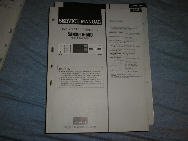 A-500 Amplifier Service Manual