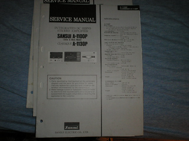 A-1100P A-1130P Amplifier Service Manual