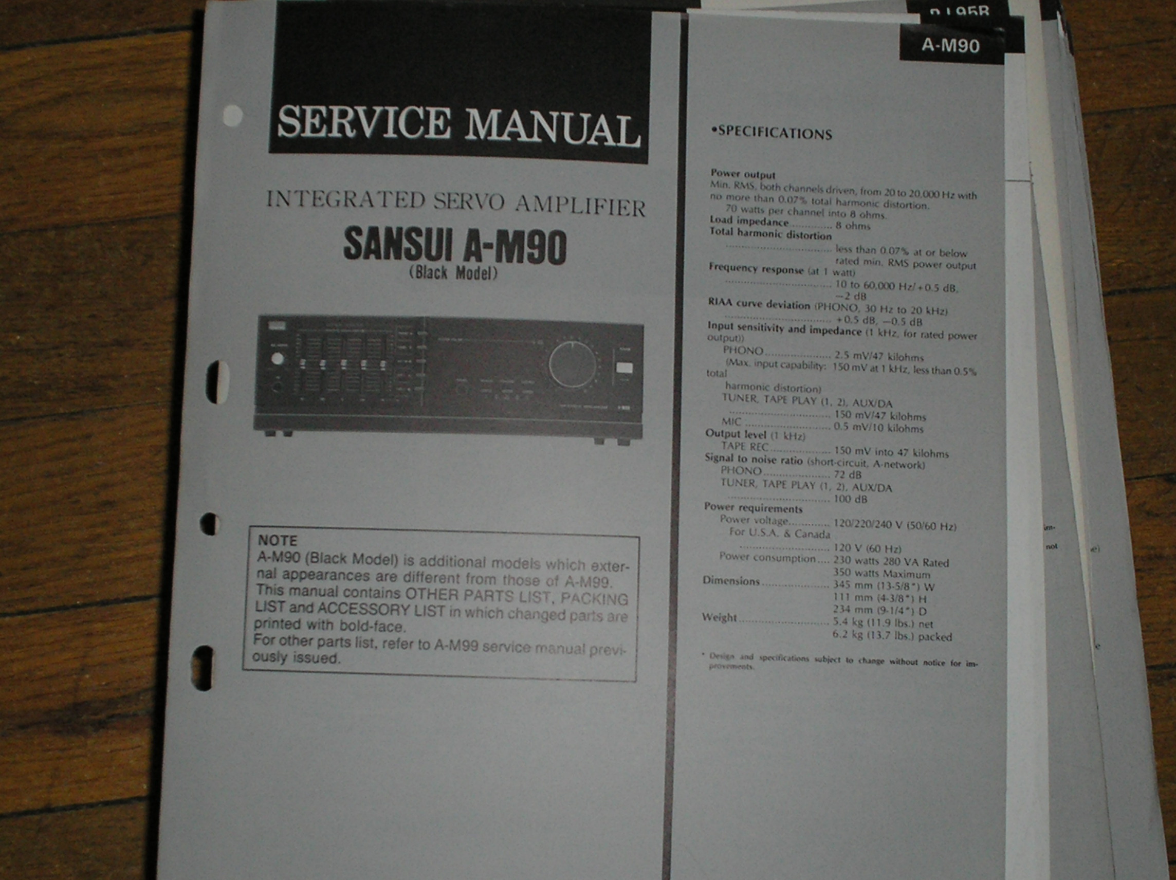 A-M90 Amplifier Service Manual