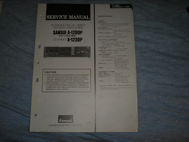 A-1200P A-1230P Amplifier Service Manual
